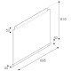 Bertazzoni 901348 90cm Stainless Steel Splashback Technical Drawing