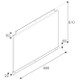 Bertazzoni 901367 100cm Stainless Steel Splashback Technical Drawing