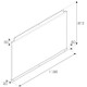 Bertazzoni 901368 120cm Stainless Steel Splashback Technical Drawing