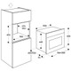 Bertazzoni F457PROVTN Built In 45cm Pro Series Combi-Steam Oven Technical Drawing
