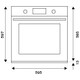 Bertazzoni F6011MODPTN/23 Built In 60cm Modern Series 11 Function Oven Technical Drawing