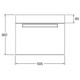 Bertazzoni FMOD3053WLB1 Built In 38cm Modern Series Microwave Technical Drawing