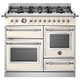Bertazzoni HER106L3EAVT 100cm Heritage dual fuel Triple Oven Range Cooker - Ivory Product Image