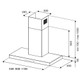 Bertazzoni KT60P1AXT 60cm Pro Series T Shaped Wall Mounted Cooker Hood Technical Drawing