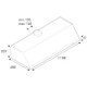 Bertazzoni KU120PRO1XA 120cm Single Motor Stainless Steel Cooker Hood Technical Drawing