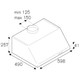 Bertazzoni KU60PRO1XA 60cm Single Motor Stainless Steel Cooker Hood Technical Drawing