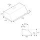Bertazzoni KU90PRO1XA 90cm Single Motor Stainless Steel Cooker Hood Technical Drawing