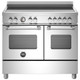Bertazzoni MAS105I2EXC 100cm Master Induction Double Oven Range Cooker - Stainless Steel Product Ima