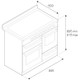 Bertazzoni MAS105I3ENEC 100cm Master Induction Triple Oven Range Cooker Technical Drawing