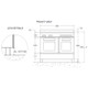 Bertazzoni MAS106L2ENEC 100cm Master Dual Fuel Double Oven Range Cooker Technical Drawing
