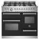 Bertazzoni MAS106L3ENEC 100cm Master Dual Fuel Double Oven Range Cooker - Matt Black Product Image