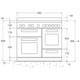 Bertazzoni MAS106L3ENEC 100cm Master Dual Fuel Double Oven Range Cooker Technical Drawing