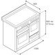 Bertazzoni MAS115I3ENEC 110cm Master Induction Triple Oven Range Cooker Technical Drawing