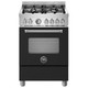 Bertazzoni MAS64L1ENEC 60cm Master Dual Fuel Range Cooker - Matt Black Product Image