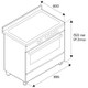 Bertazzoni MAS95I1ENEC 90cm Master Induction Range Cooker Technical Drawing