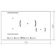 Bertazzoni P784I1M30NVS 78cm 4 Zone Bridge Induction Hob Technical Drawing