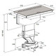 Bertazzoni P904IBH2M30NT 90cm 4 Zone Induction Hob with Downdraft Extractor Technical Drawing