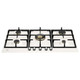 Bertazzoni P905CHERAX 90cm Heritage Series 5 Burner Gas Hob with Central Wok Burner - Ivory/Chrome P