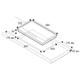Bertazzoni P905LMODGNE 90cm Modern Series 5 Burner Gas on Glass Hob with Wok Burner Technical Drawin