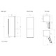Bertazzoni RBM60F5FBNC 201cm Freestanding No Frost Fridge Technical Drawing