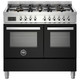 Bertazzoni PRO106L2ENET 100cm Professional Dual Fuel Double Oven Range Cooker - Black Product Image