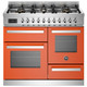 Bertazzoni PRO106L3EART 100cm Professional Dual Fuel Triple Oven Range Cooker - Orange Product Image