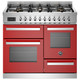 Bertazzoni PRO106L3EROT 100cm Professional Dual Fuel Triple Oven Range Cooker - Red Product Image