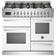 Bertazzoni PRO106L3EBIT 100cm Professional Dual Fuel Triple Oven Range Cooker - White Product Image