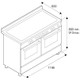 Bertazzoni PRO126G2ENET 120cm Professional Dual Fuel Double Oven Range Cooker Technical Drawing