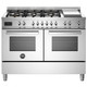 Bertazzoni PRO126G2EXT 120cm Professional Dual Fuel Double Oven Range Cooker - Stainless Steel Produ