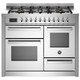 Bertazzoni PRO116L3EXT 110cm Professional Dual Fuel Triple Oven Range Cooker - Stainless Steel Produ