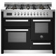Bertazzoni PRO116L3ENET 110cm Professional Dual Fuel Triple Oven Range Cooker - Black Product Image