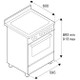 Bertazzoni PRO64L1ENET 60cm B5:B186Professional Dual Fuel Range Cooker Technical Drawing