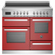 Bertazzoni PRO105I3EROT 100cm Professional Induction Triple Oven Range Cooker - Red Product Image
