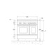 Bertazzoni PRO95I2ENET 90cm Professional Induction Double Oven Range Cooker Technical Drawing