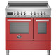 Bertazzoni PRO95I2EROT 90cm Professional Induction Double Oven Range Cooker - Red Product Image