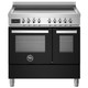 Bertazzoni PRO95I2ENET 90cm Professional Induction Double Oven Range Cooker - Black Product Image