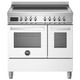 Bertazzoni PRO95I2EBIT 90cm Professional Induction Double Oven Range Cooker - White Product Image