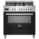 Bertazzoni PRO96L1ENET 90cm Professional Dual Fuel Range Cooker - Black Product Image