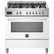 Bertazzoni PRO96L1EBIT 90cm Professional Dual Fuel Range Cooker - White Product Image
