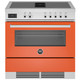 Bertazzoni PROCH94I1EART 90cm Professional Induction Range Cooker with Downdraft Extractor - Orange 
