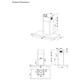Stoves Sterling 90T 90cm Chimney Cooker Hood Technical Drawing