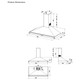 Stoves Richmond 90PYR 90cm Chimney Hood Technical Drawing