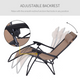 Outsunny Zero Gravity Reclining Garden Chair – Adjustable Patio Sun Lounger with Headrest & Armrests, Black