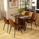 HOMCOM Folding Drop Leaf Dining Table with Storage Drawers and Wheels