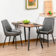 HOMCOM Retro Dining Chairs, Set of 2 PU Leather Upholstered Side Chairs