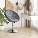 HOMCOM Swivel Dining Bar Stool, Adjustable Armless Tub Chair in Grey