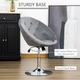 HOMCOM Swivel Dining Bar Stool, Adjustable Armless Tub Chair in Grey