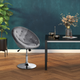 HOMCOM Swivel Dining Bar Stool, Adjustable Armless Tub Chair in Grey