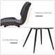 HOMCOM Set of 2 Vintage PU Leather Dining Chairs with Moulded Seats in Grey
